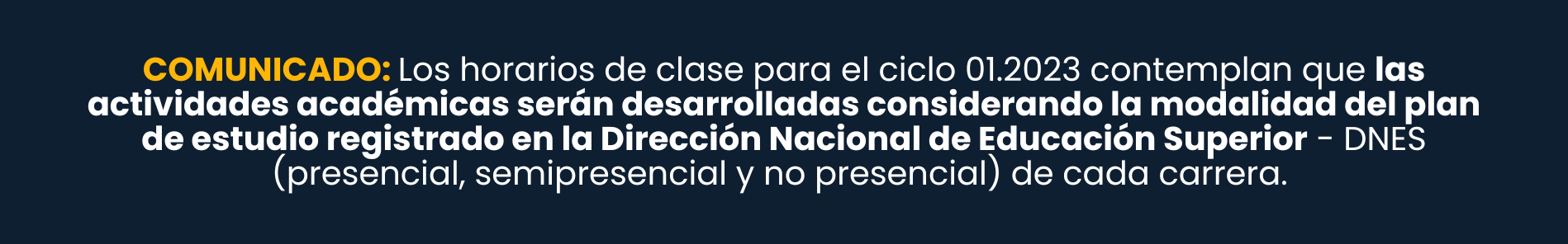 COMUNICADO